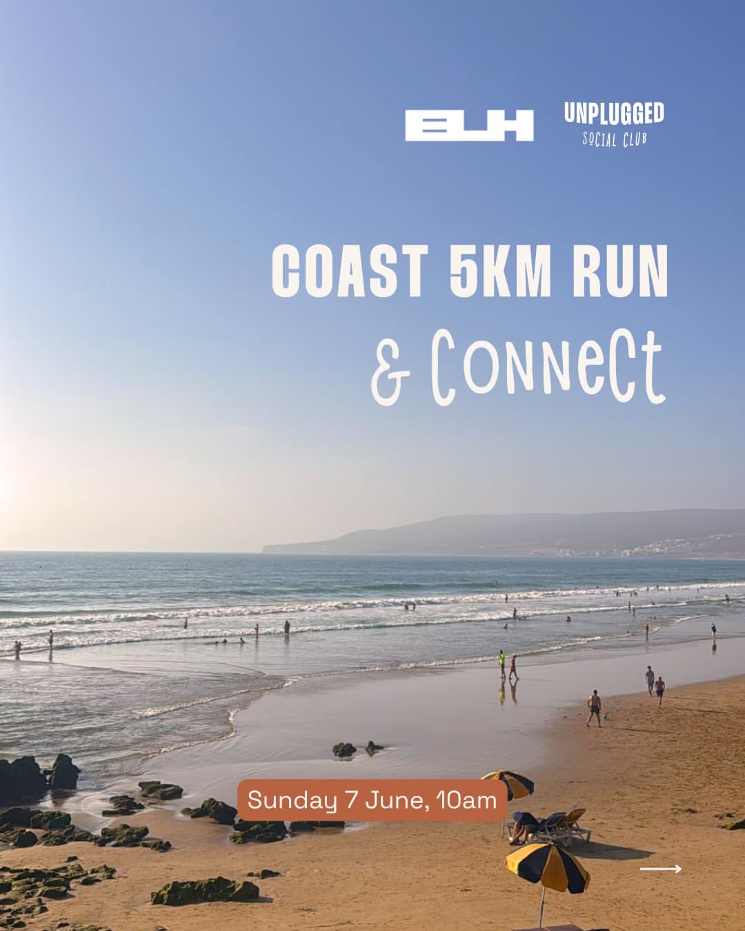 This Sunday morning, we’re running the coastal path from Tamraght to Taghazout with @elheetclub